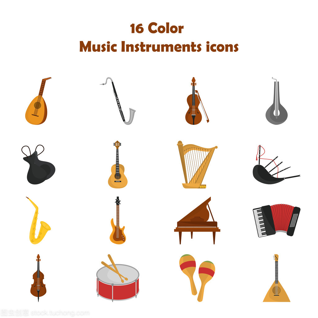 乐器颜色组平面