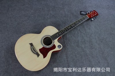 【39寸民谣吉他 木吉他 椴木吉它 guitar 【本厂主打产品】纯白色】价格,厂家,图片,民族弹拨乐器,揭阳市宝利达乐器-